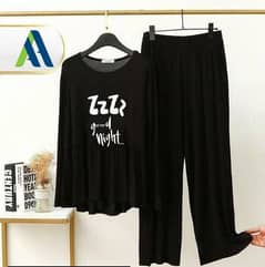 2 PCs stitched sleepwear for women