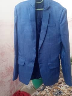 navy blue three piece suit