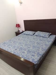 King size Bed with one side table ( without mattress)