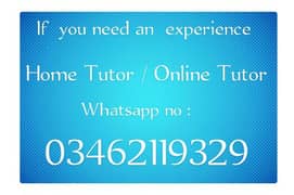 Home and Online tuitions
