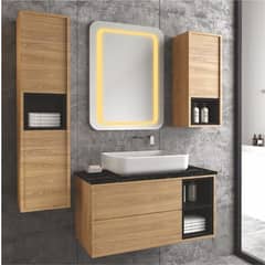 Customised bathroom Vanity/ Corian /marble/ PVC bathroom cabinets 0