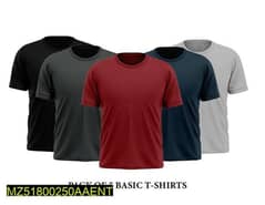 Unisex Stitched Jersey T-shirts, Pack Of 5 0