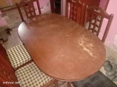 URGENT SALE DINNING TABLE WITH SIX CHAIRS & ONE PEC DIVIDER