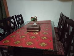 Glass Dinning Table with 6 Chairs