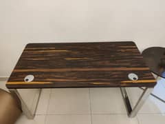 Dark Wood Office Table. 28x55 inches. 0