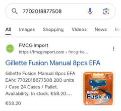 GILLETTE FUSION  CARTIAGE For 8 Pieces 0