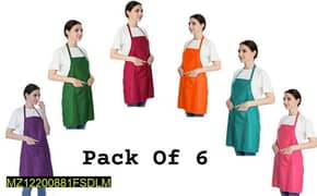 multicolor aprons pack of 6