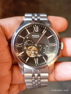 Fossil Men’s Automatic Stainless Steel  Black Dial 44mm Watch ME3107