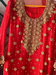 beautiful dress in red ND skin colour