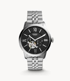 Fossil Men’s Automatic Stainless Steel  Black Dial 44mm Watch ME3107 0