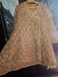 beautiful dress in coper brown colour andh rakha style