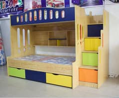 Diyar Multi Color Triple Bunk Bed