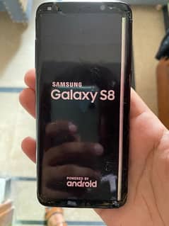 Samsung s8 offical pta approved with box glass break and line
