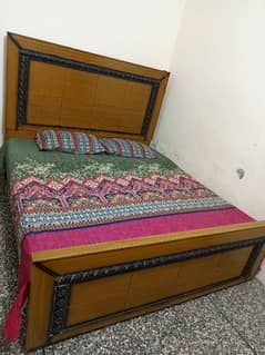 wooden bed for sale with mattress 6'' five star foam 0