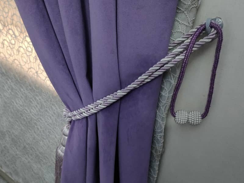 purple Curtains with Blind set 2