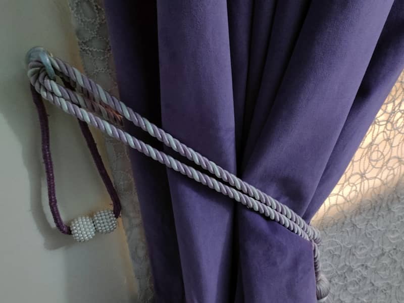 purple Curtains with Blind set 3