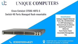 Cisco Catalyst 3750G-48TS-S Switch 48 Ports Managed Rack-mountable  S