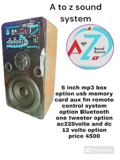 6 inch mp3 box option usb memory card aux fm remote control system op