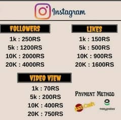 Instagram followers 100% real . . . . . WhatsApp: 03070666450