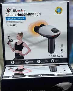 Cordless Fascial Gun Double Heads Vibrating Massager Gun LCD Display