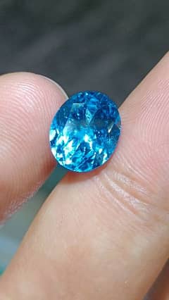 Swiss Blue Topaz (Neela Pukhraj نیلا پکھراج)  natural gemstone real