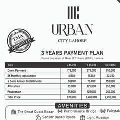 Urban City Lahore Plots Available on Monthly Installment