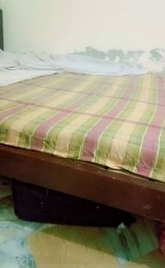 double bed pure wood Ka  bna hy hy