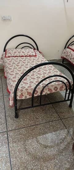 Two Iron Single Beds