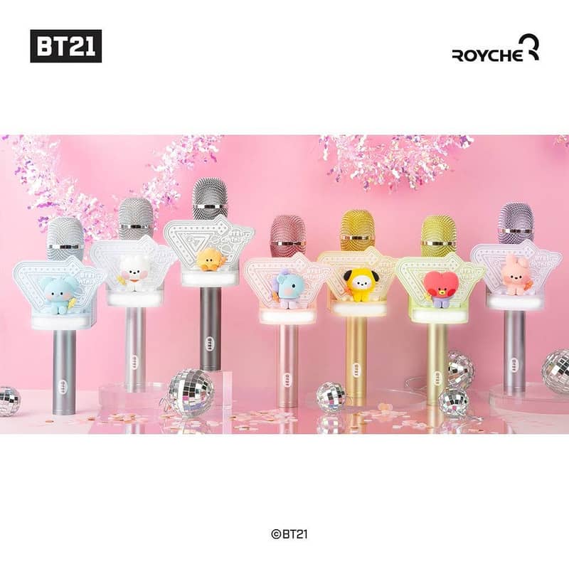 Bluetooth Wireless Mic BT21 Minini LED Microphone/Speaker For BTS Army 1