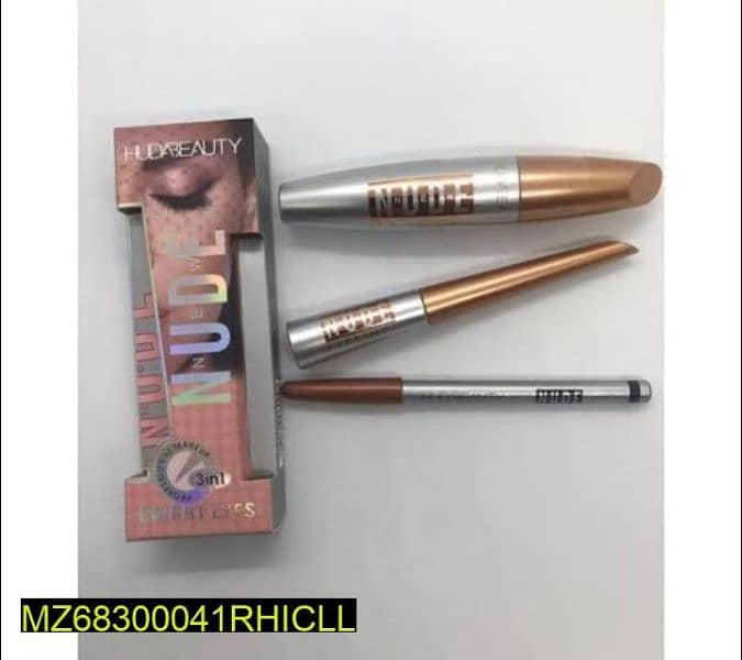 Smudge proof Eye Mascara, Eyeliner and Eyebrows pencil,pack 3 1