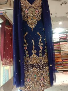 shafoon fabrics hend work total an banarasi suit an saree 0