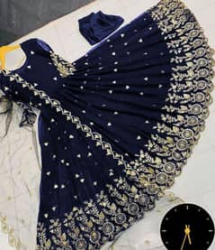 3 pcs Women's Stitched Shamoz Silk Embroiderd Maxi 0