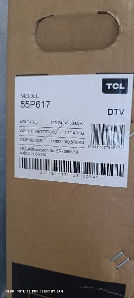 TCL 55P617 55" 6