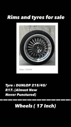 Almost New Rims And Tyres For Sale.