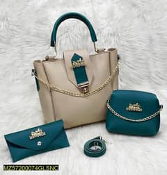 3 pcs Leather womens Handbags delivery free 0