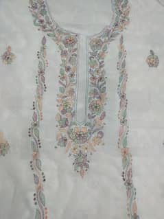 2 Pcs Women's Unstitched Embroidered Suit