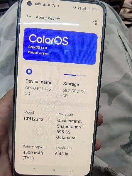 oppo f21pro 5G complete box asess 8GB 128GB all packed phone 11