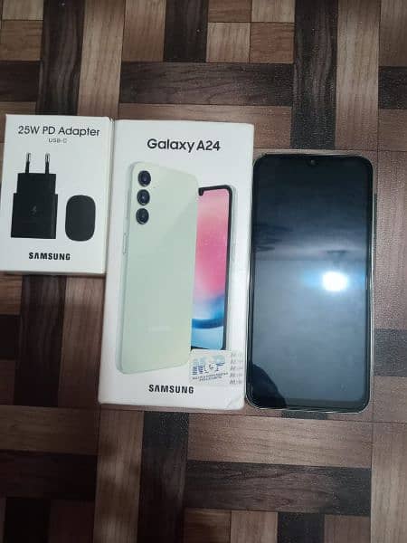 Samsung Galaxy A24 with free adopter and ultra glass 4