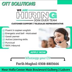 We Need Fresh and Experienced Agents of Call Center