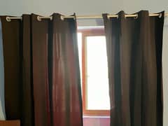 Royal Matte Black Curtains ( Inside Red ) dual tone 0