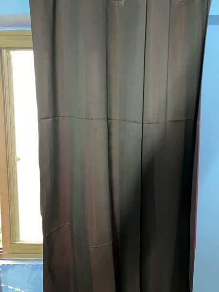 Royal Matte Black Curtains ( Inside Red ) dual tone 4