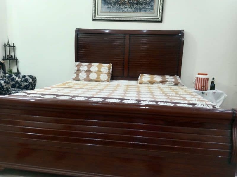 Double Bed selling urgent without mattress 2