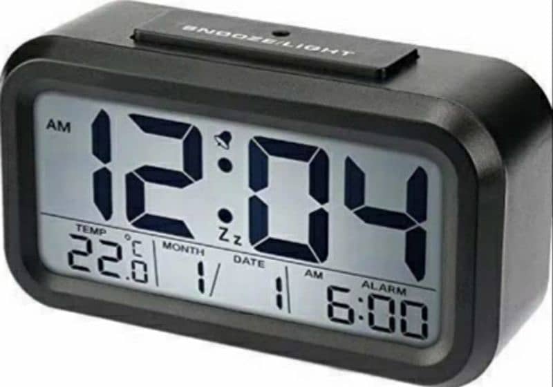 Digital Smart Light Backlight Alarm Clock with Night Sensor 2