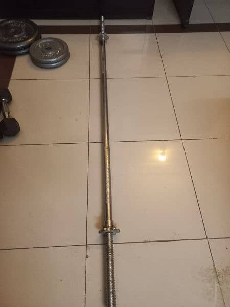 Barbell Rod with Weight plates 0