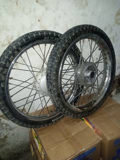 front and back tyre and rim for sale
