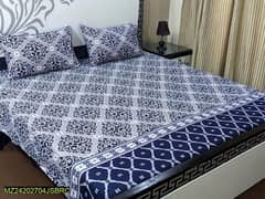 3pcs  Printed Double bed bedsheets