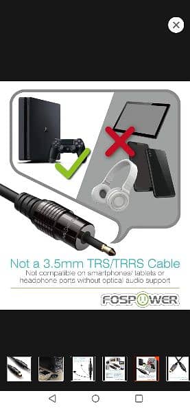 Toslink mini 3.5 mm to Optical 1