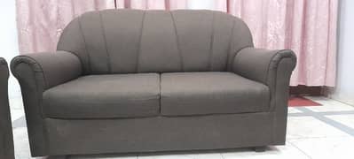 low price sofa set with decent design in dark brown color