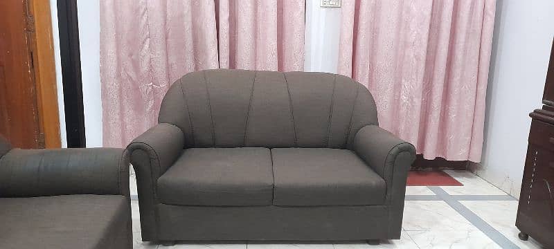 low price sofa set with decent design in dark brown color 1
