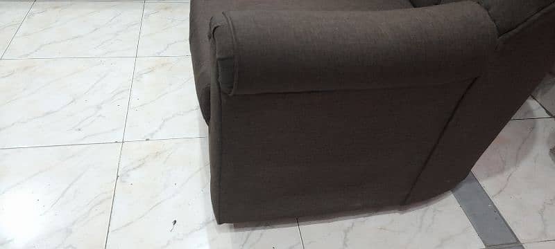 low price sofa set with decent design in dark brown color 4